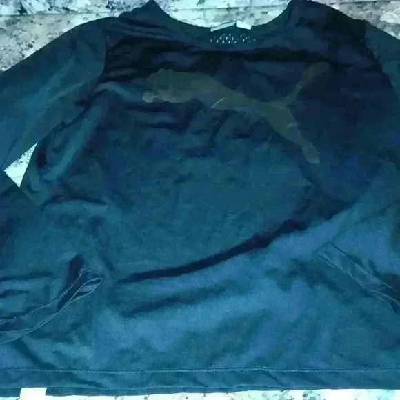Girls dry fit puma long sleeve size large 12-14 copper and black - Picture 2 of 6
